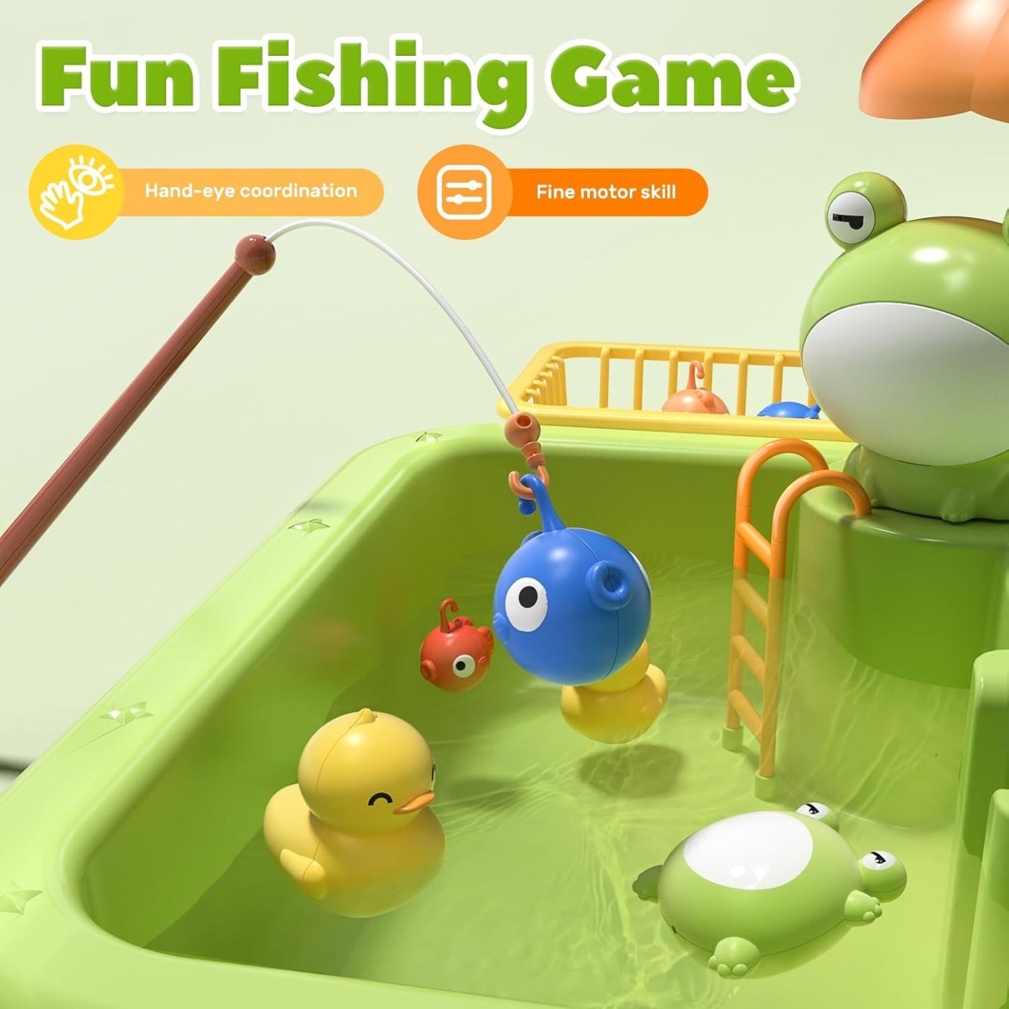  ⏰ LAST DAY 60% OFF 💥 Play Sink with Running Water, Kitchen Sink Toys with Upgraded Electric Faucet, Play Kitchen Toy Accessories, Pool Floating Fishing Toys for Water Play, Kids Role Play Dishwasher Toy