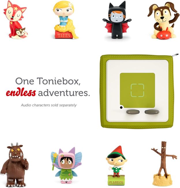 Toniebox 1 Audio Player Starter Set with Playtime Puppy - Listen, Learn, and Play with One Huggable Little Box - Light Blue