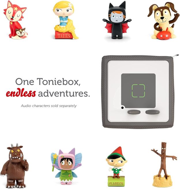 Toniebox 1 Audio Player Starter Set with Playtime Puppy - Listen, Learn, and Play with One Huggable Little Box - Light Blue