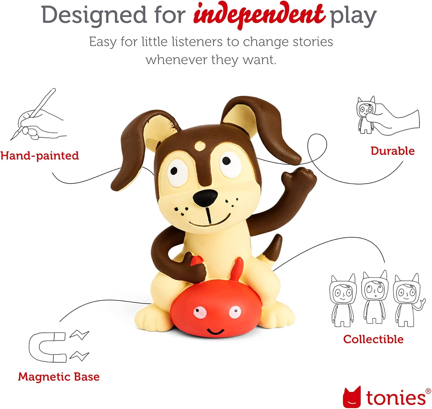 Toniebox 1 Audio Player Starter Set with Playtime Puppy - Listen, Learn, and Play with One Huggable Little Box - Light Blue