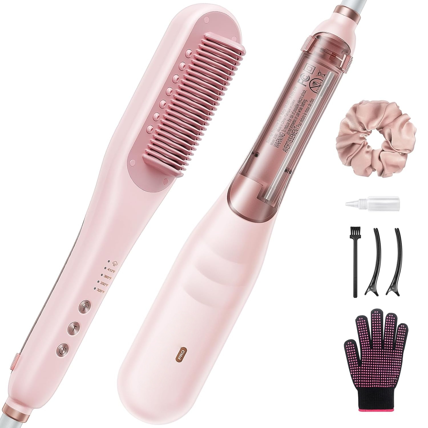 SteamLine Pro: 3-in-1 Ultrasonic Steam Straightening Brush 💨✨