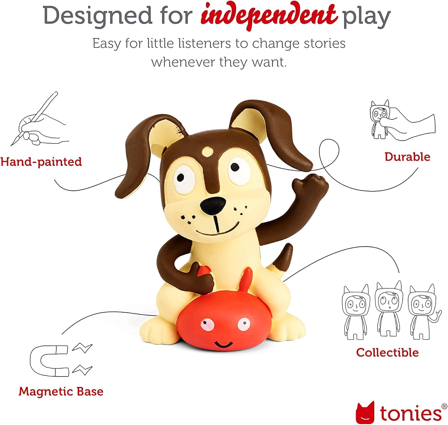 Toniebox 1 Audio Player Starter Set with Playtime Puppy - Listen, Learn, and Play with One Huggable Little Box - Light Blue