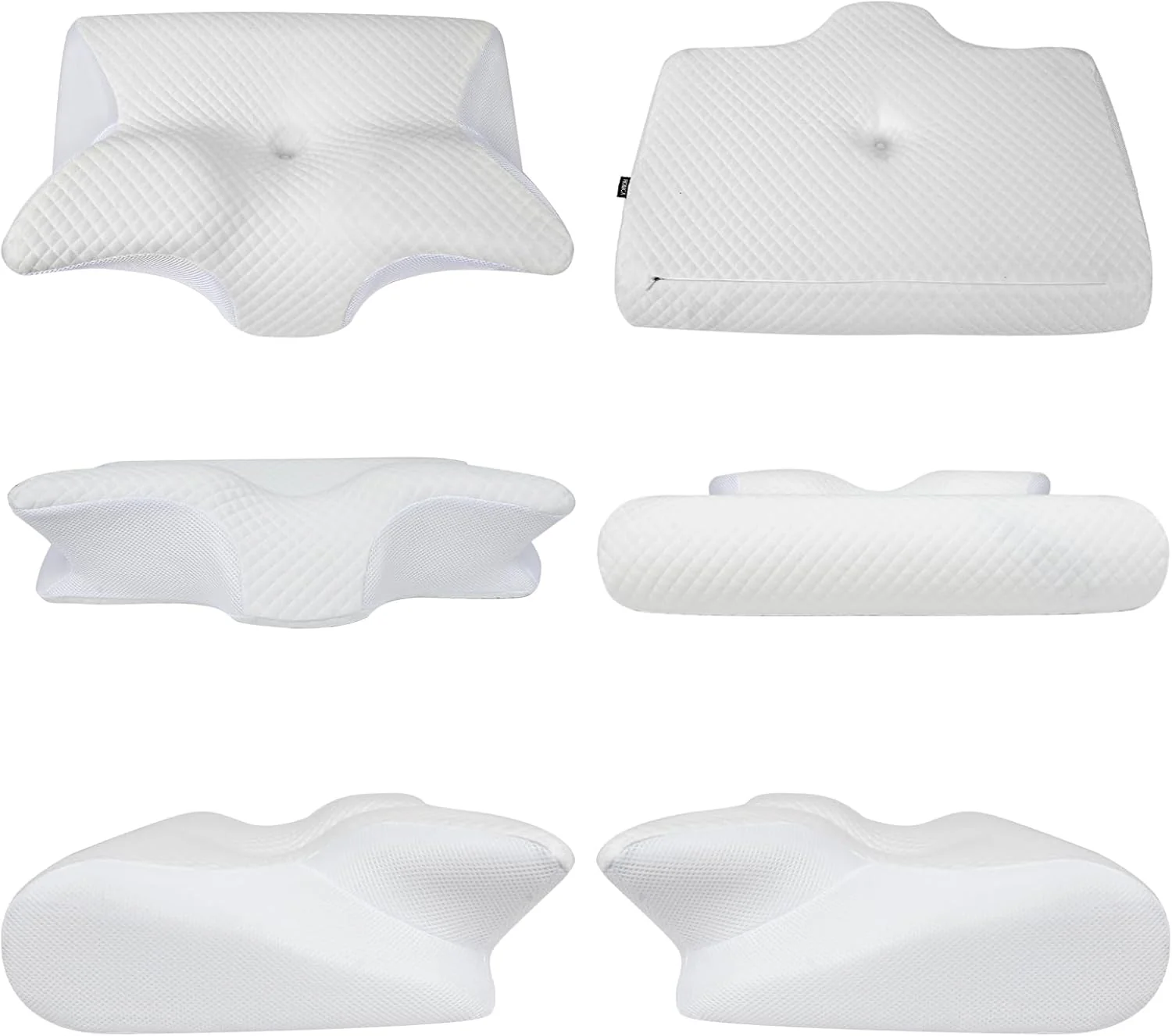 【Stock Clearance】🎉 Memory Foam Cervical Pillow, 2 in 1 Ergonomic Contour Orthopedic Pillow for Neck Pain, Contoured Support Pillows for Side Back Stomach Sleepers