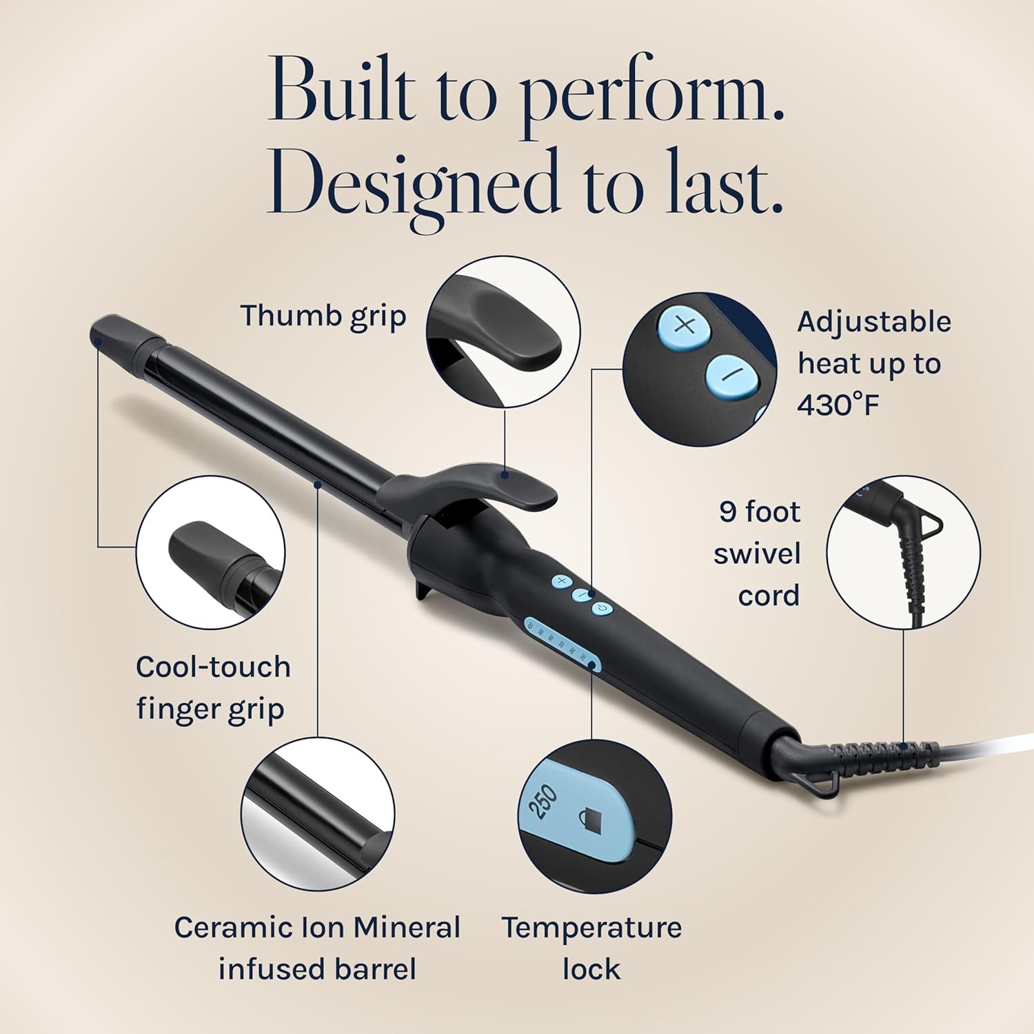 Bio Ionic Long Barrel Curling Iron with Moisture Heat Technology & NanoIonic MX Versatile Curling Wand - Multiple Barrel Sizes for Tight, Classic, Loose & Soft Curls