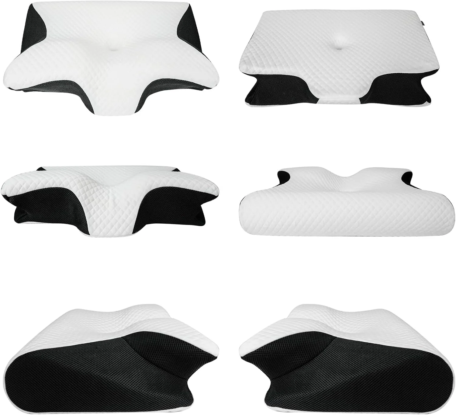【Stock Clearance】🎉 Memory Foam Cervical Pillow, 2 in 1 Ergonomic Contour Orthopedic Pillow for Neck Pain, Contoured Support Pillows for Side Back Stomach Sleepers