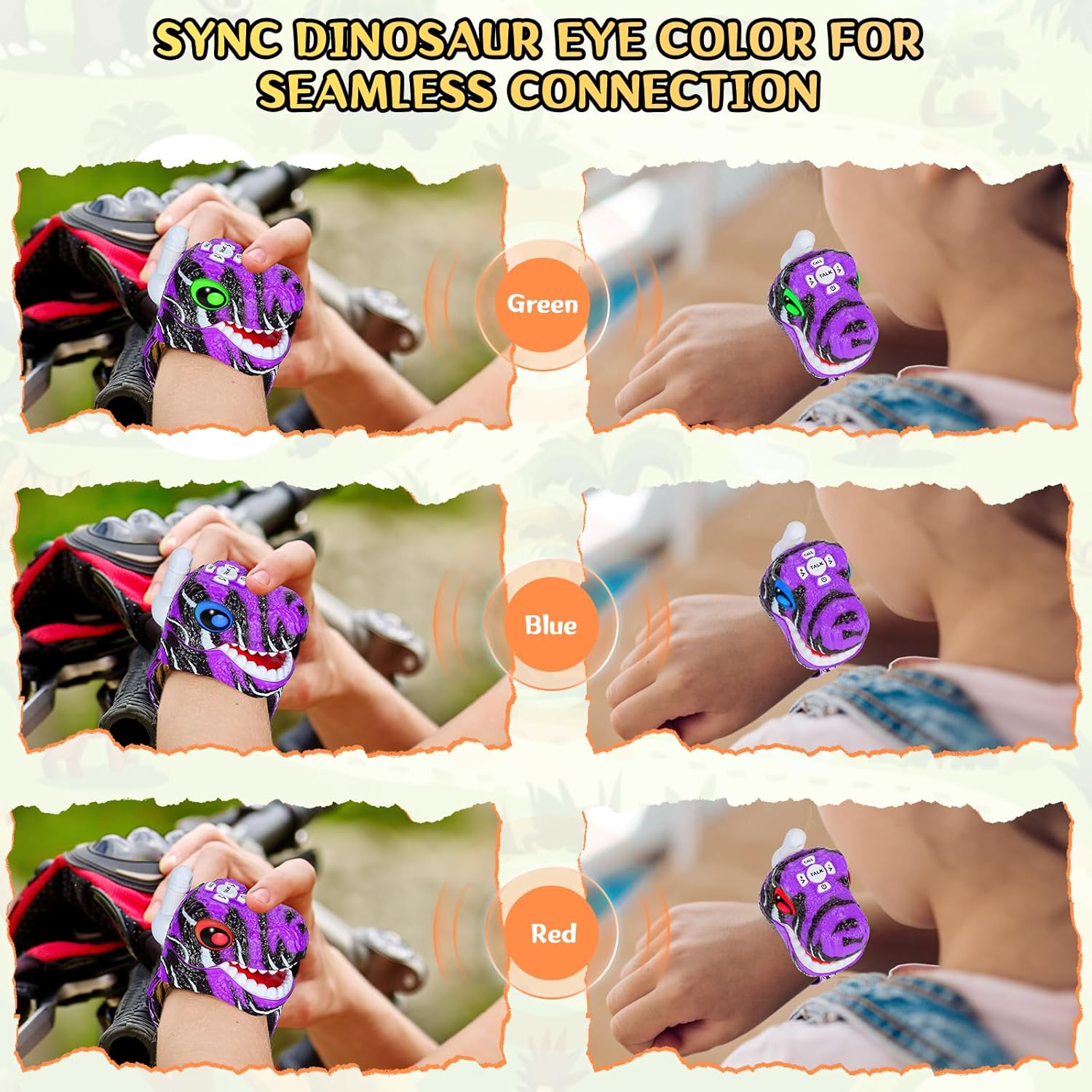 ⏰ LAST DAY 60% OFF 💥 Walkie Talkies for Kids 2 Packs, Kids Toys for Boys Girls Aged 3 to 8 Years Old for Outdoor Adventure, Camping, Halloween, Christmas, Birthday Gifts (Blue, Dinosaur)