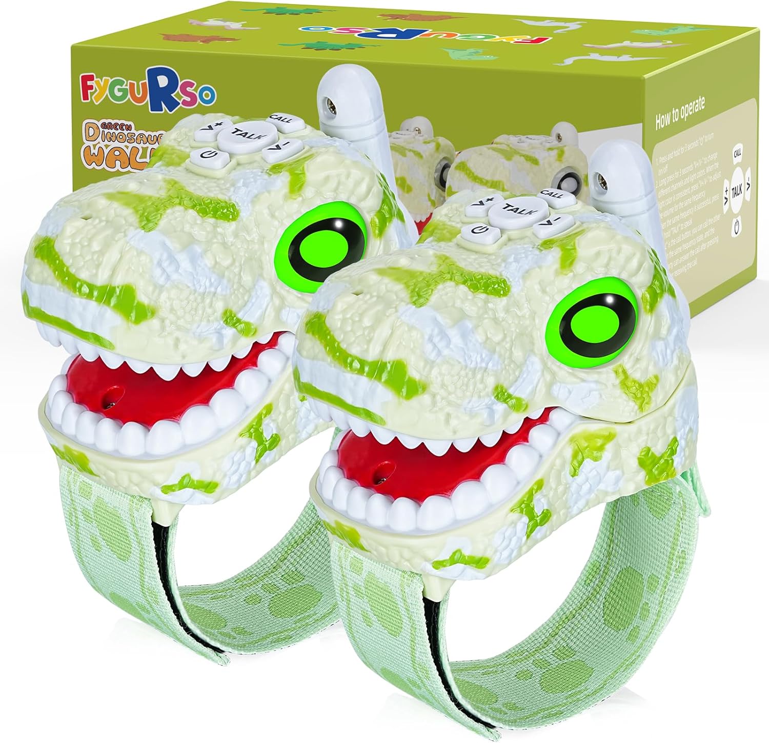 ⏰ LAST DAY 60% OFF 💥 Walkie Talkies for Kids 2 Packs, Kids Toys for Boys Girls Aged 3 to 8 Years Old for Outdoor Adventure, Camping, Halloween, Christmas, Birthday Gifts (Blue, Dinosaur)