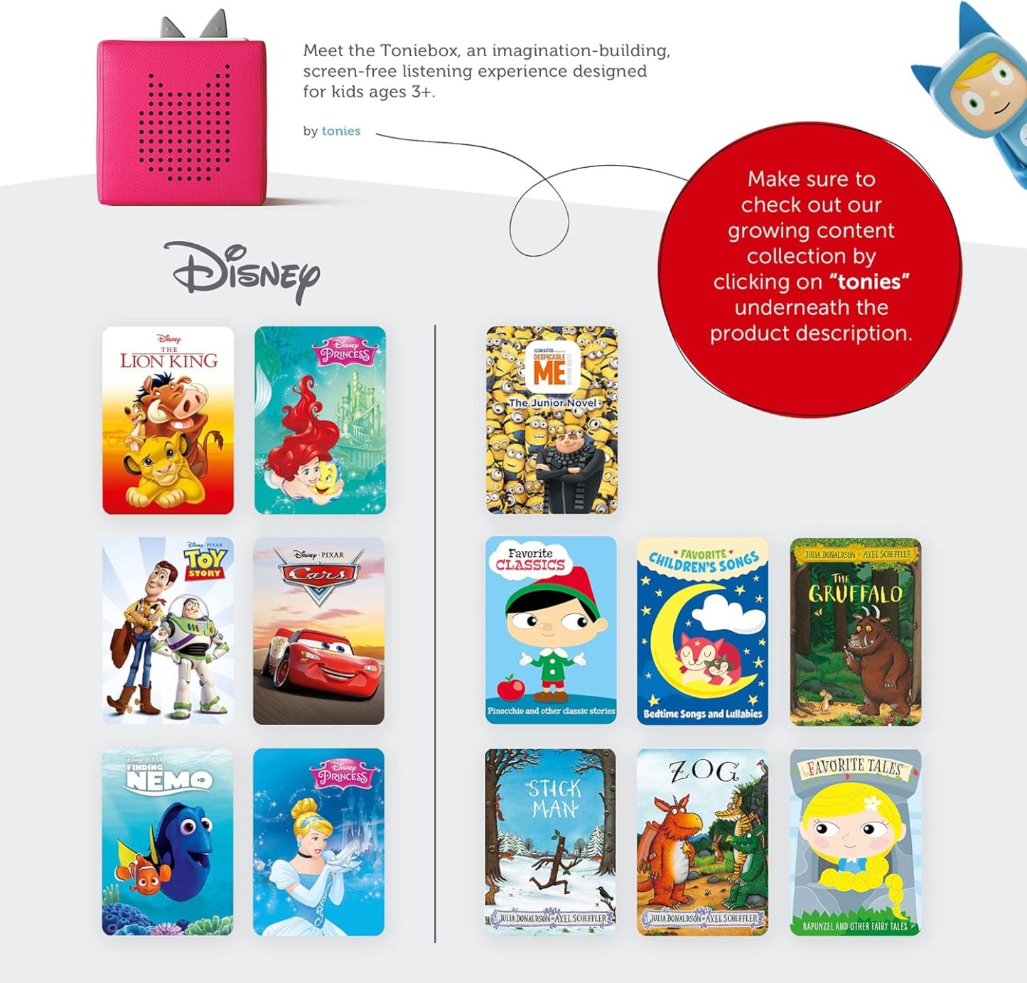 Toniebox 1 Audio Player Starter Set with Playtime Puppy - Listen, Learn, and Play with One Huggable Little Box - Light Blue