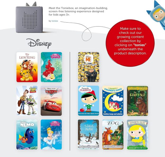 Toniebox 1 Audio Player Starter Set with Playtime Puppy - Listen, Learn, and Play with One Huggable Little Box - Light Blue