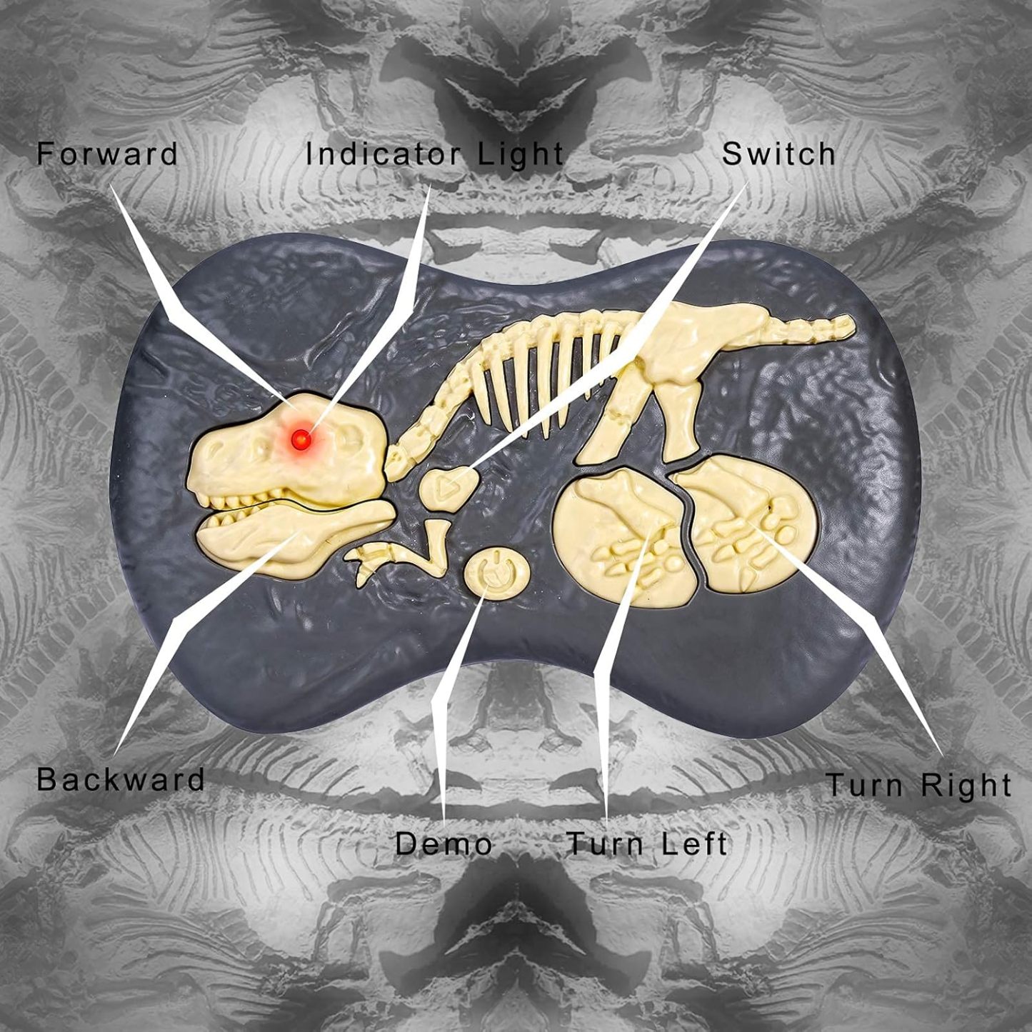 ⏰ LAST DAY 60% OFF 💥 Remote Control Dinosaur Jurassic T Rex Toys for Boys Electronic RC Spray Raptor Walking Roaring Tyrannosaurus Rex Realistic 18.1" Rechargeable Birthday Gift for Kids Girls 3 4 5 6 7