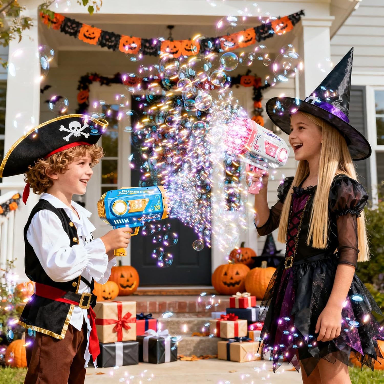 Bubble Gun, 69 Holes Bubble Machine Bubbles Kids Toys 