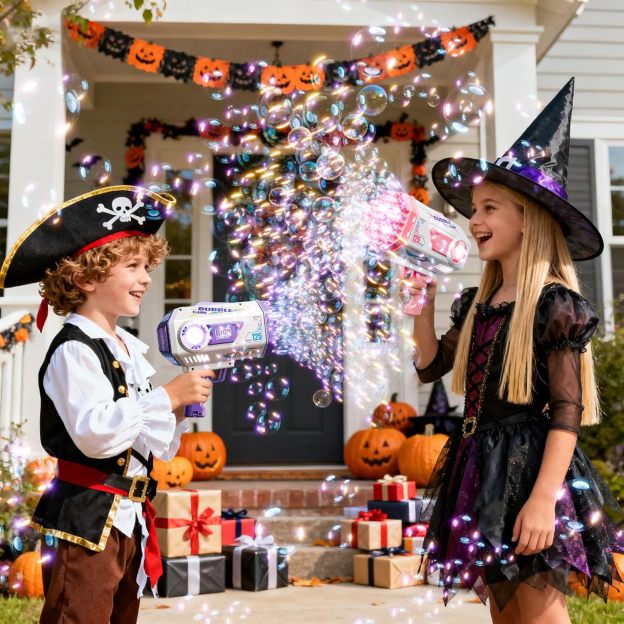 Bubble Gun, 69 Holes Bubble Machine Bubbles Kids Toys 