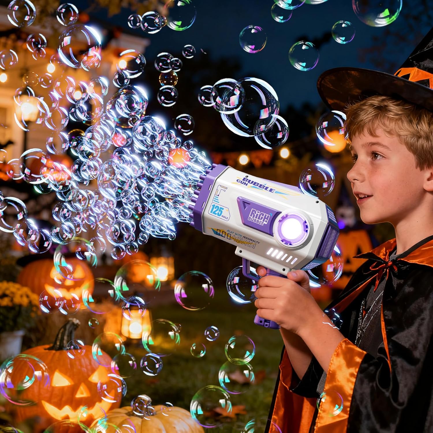 Bubble Gun, 69 Holes Bubble Machine Bubbles Kids Toys 