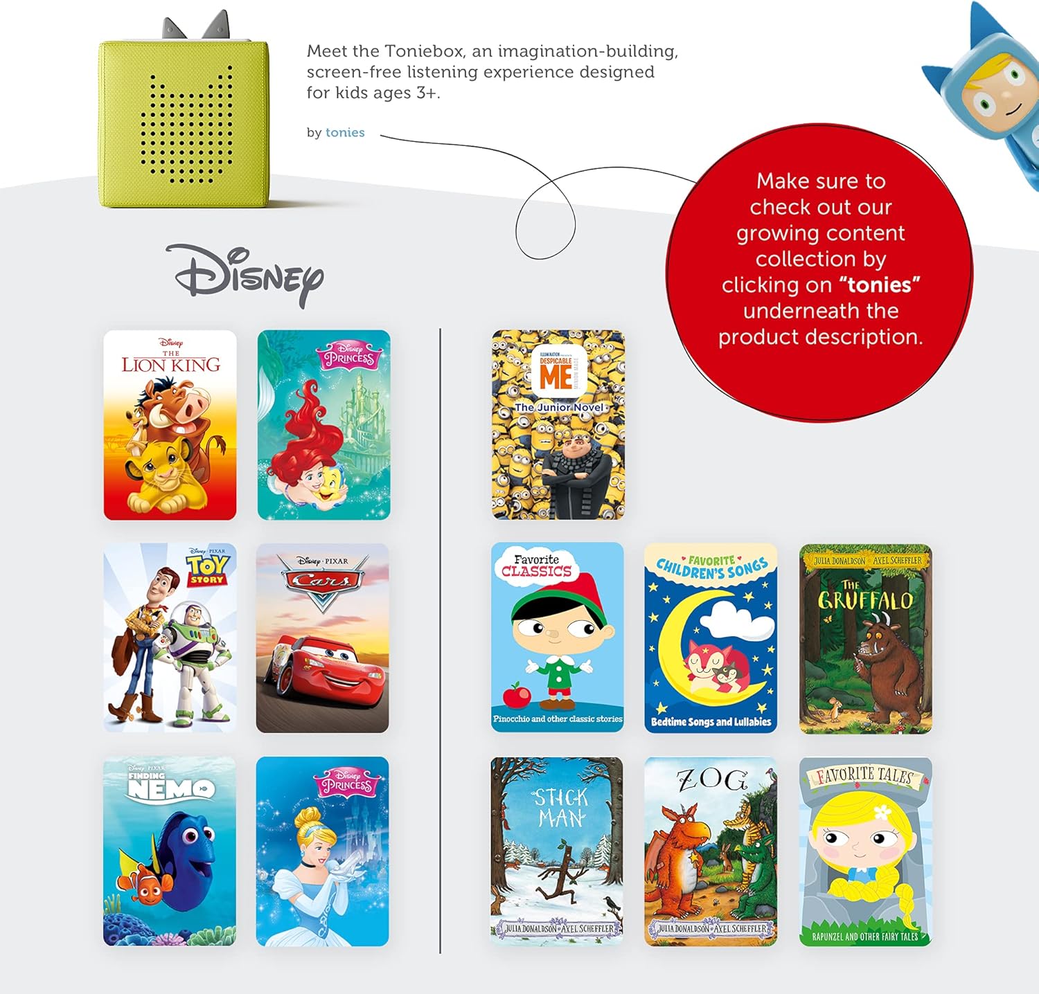 Toniebox 1 Audio Player Starter Set with Playtime Puppy - Listen, Learn, and Play with One Huggable Little Box - Light Blue