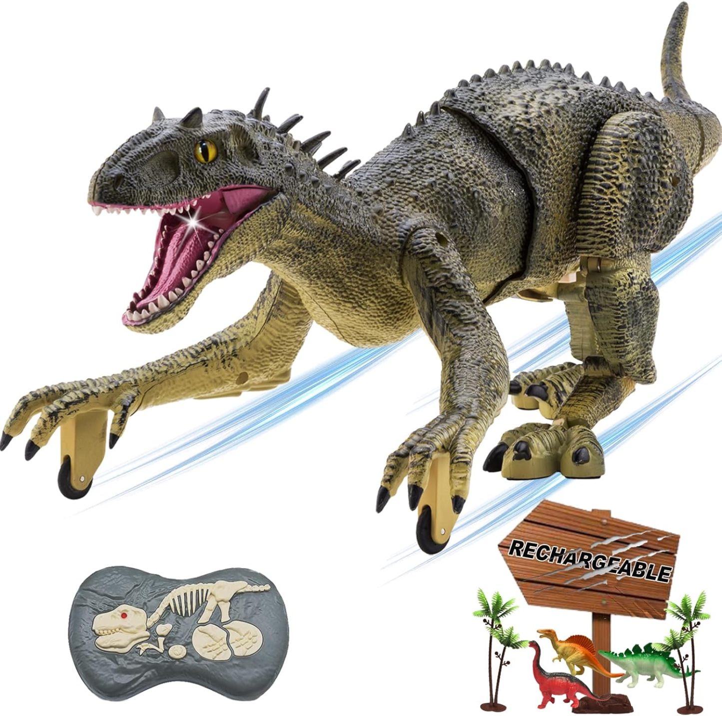 Remote Control Dinosaur Jurassic T Rex Toys for Boys Electronic RC Spr