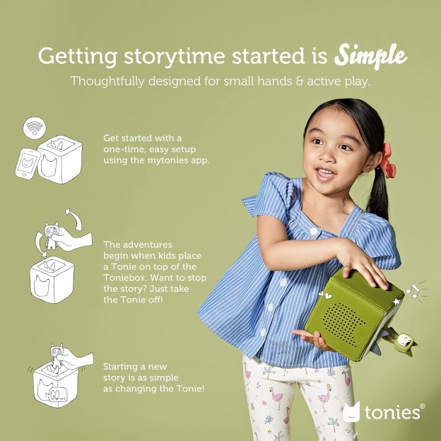 Toniebox 1 Audio Player Starter Set with Playtime Puppy - Listen, Learn, and Play with One Huggable Little Box - Light Blue