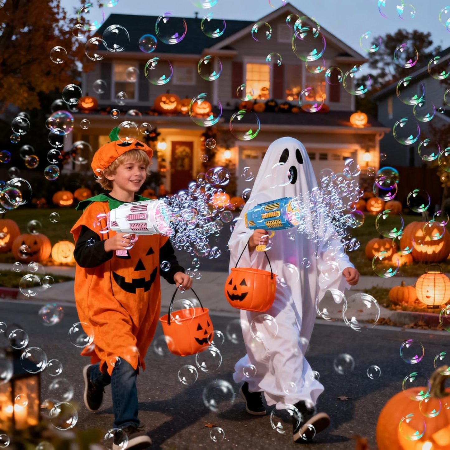 Bubble Gun, 69 Holes Bubble Machine Bubbles Kids Toys 