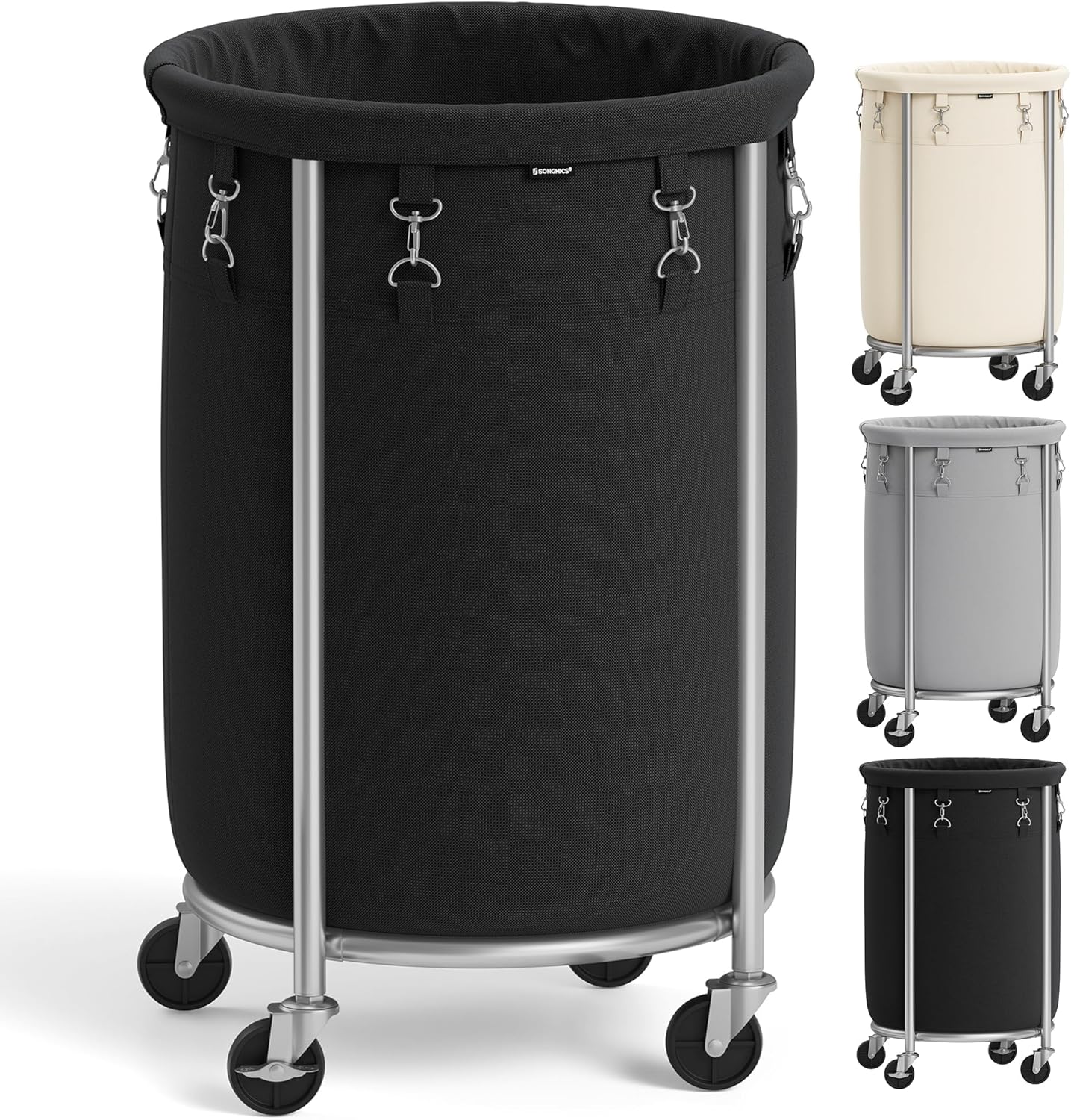 Heavy-Duty Rolling Laundry Basket | Extra Large Storage Cart (70-240)L🧺💨