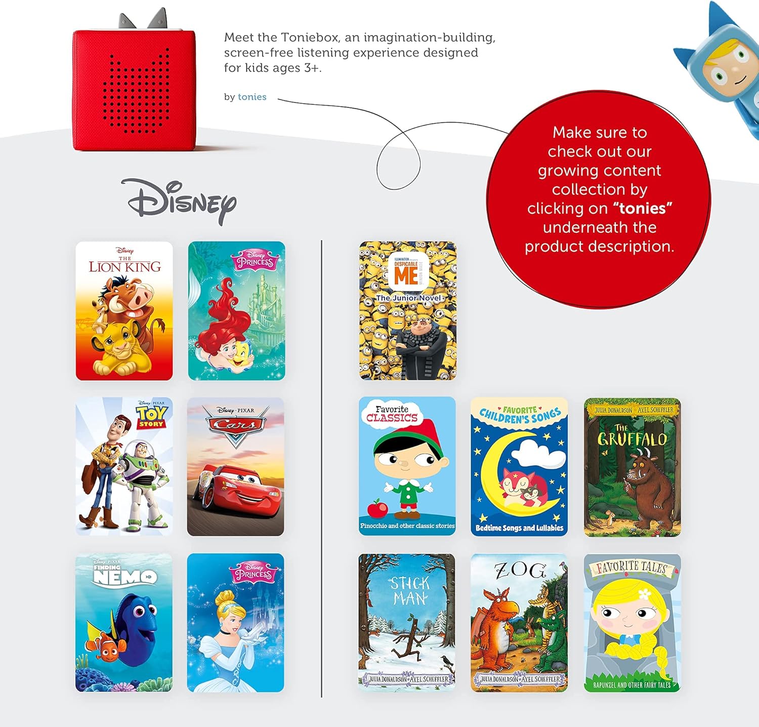 Toniebox 1 Audio Player Starter Set with Playtime Puppy - Listen, Learn, and Play with One Huggable Little Box - Light Blue