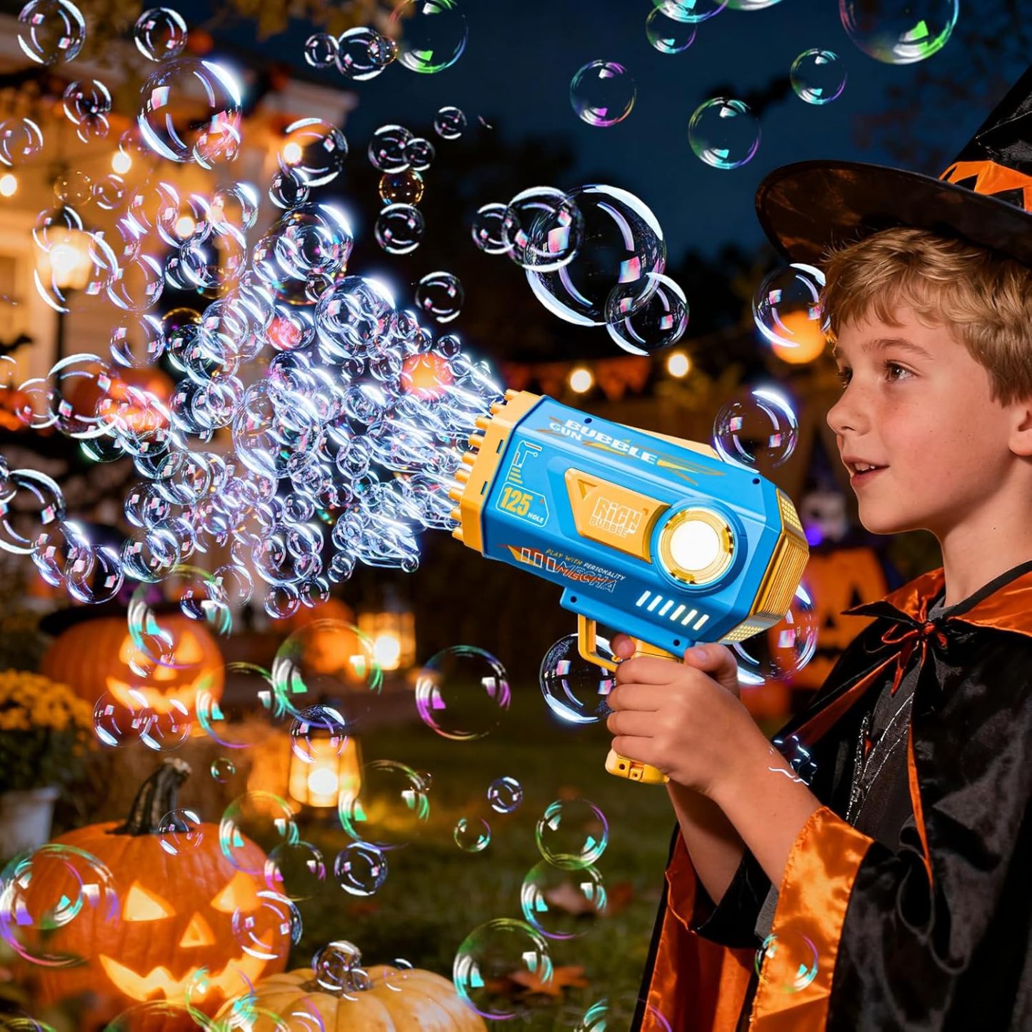 Bubble Gun, 69 Holes Bubble Machine Bubbles Kids Toys 