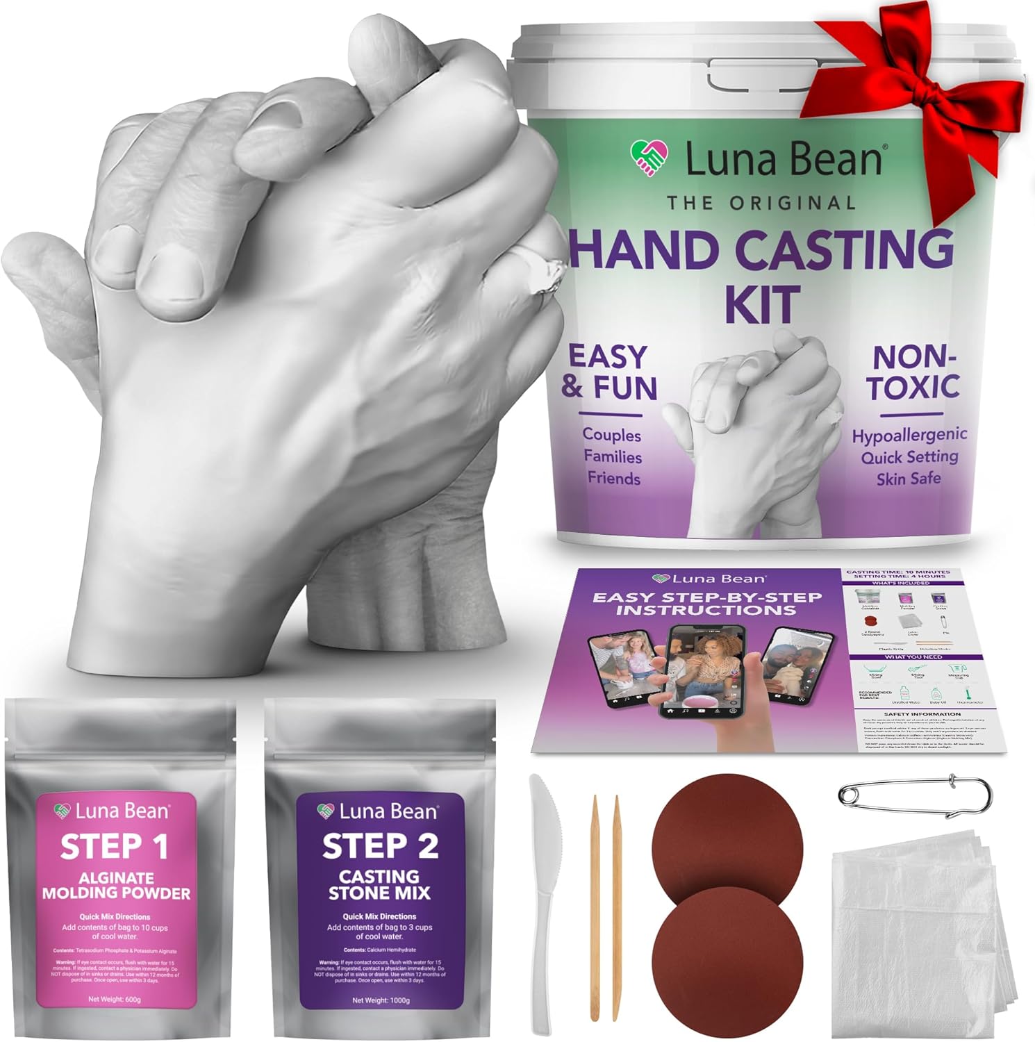 Hand Casting Kit – The Original Hand Mold Kit for Couples – Valentines Day Gifts 