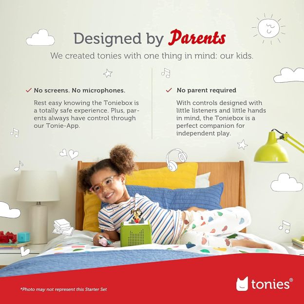 Toniebox 1 Audio Player Starter Set with Playtime Puppy - Listen, Learn, and Play with One Huggable Little Box - Light Blue