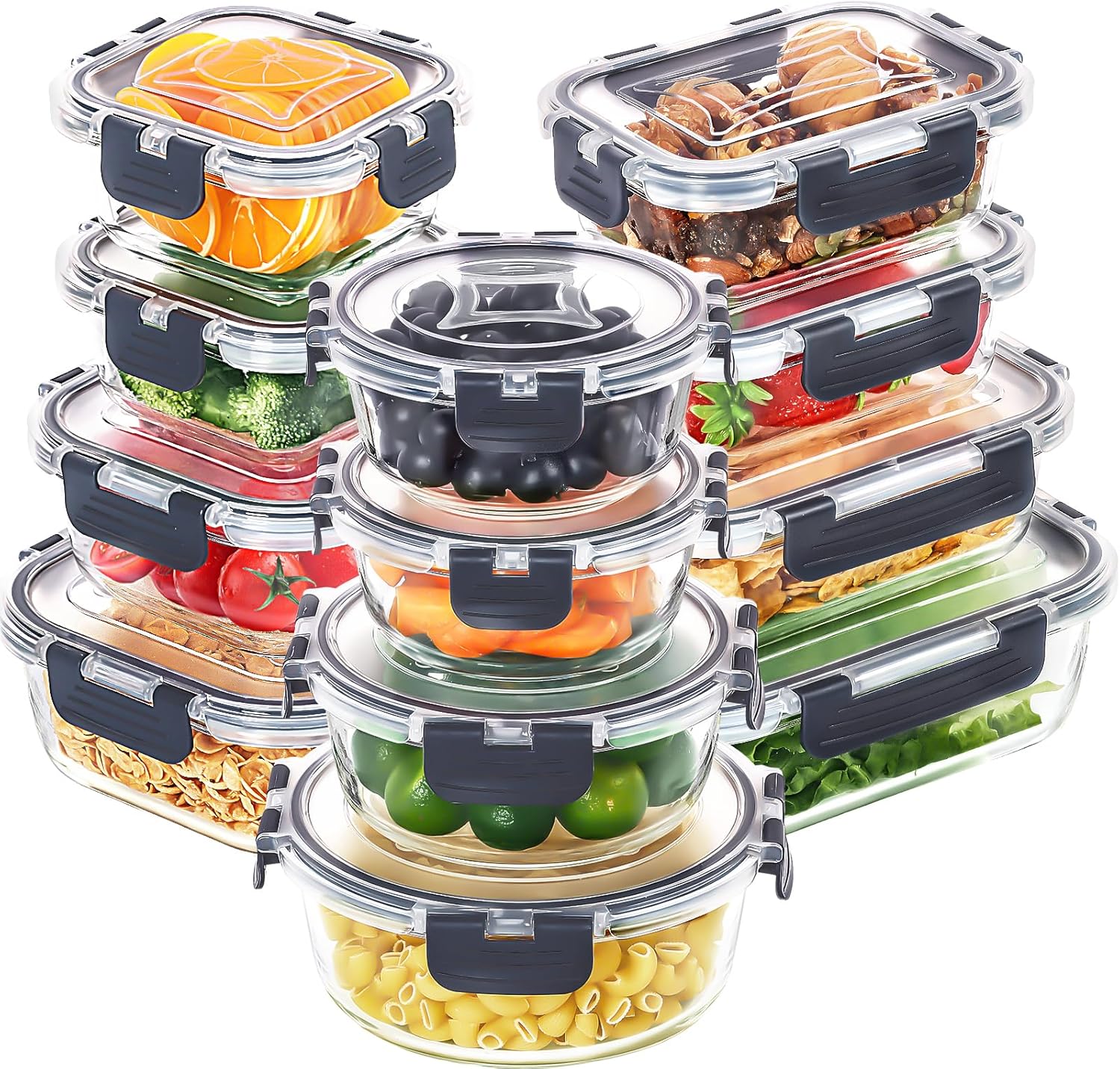 Glass Storage Set - 10 Piece Leakproof Meal Prep Kit ✨🥗