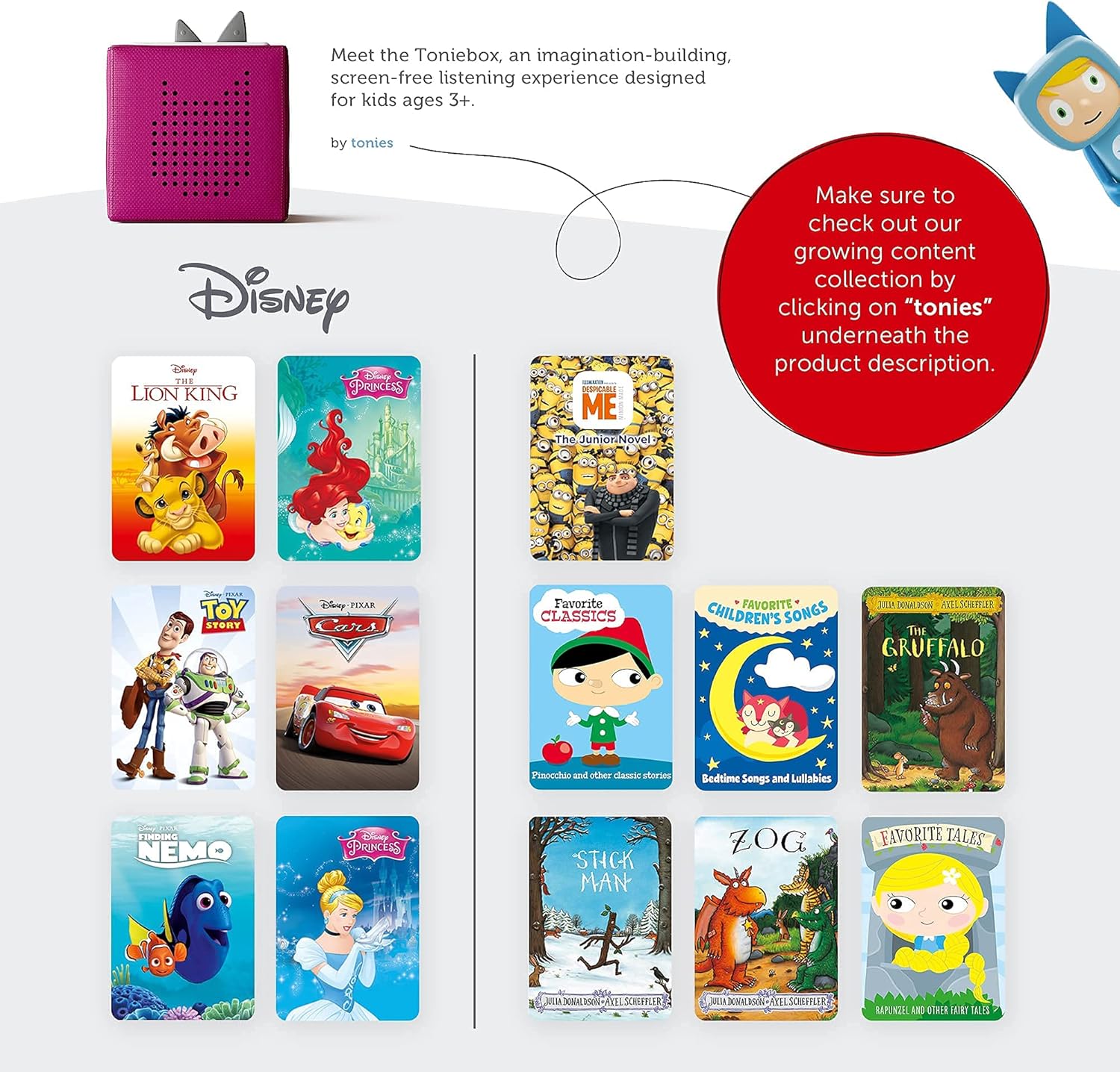 Toniebox 1 Audio Player Starter Set with Playtime Puppy - Listen, Learn, and Play with One Huggable Little Box - Light Blue