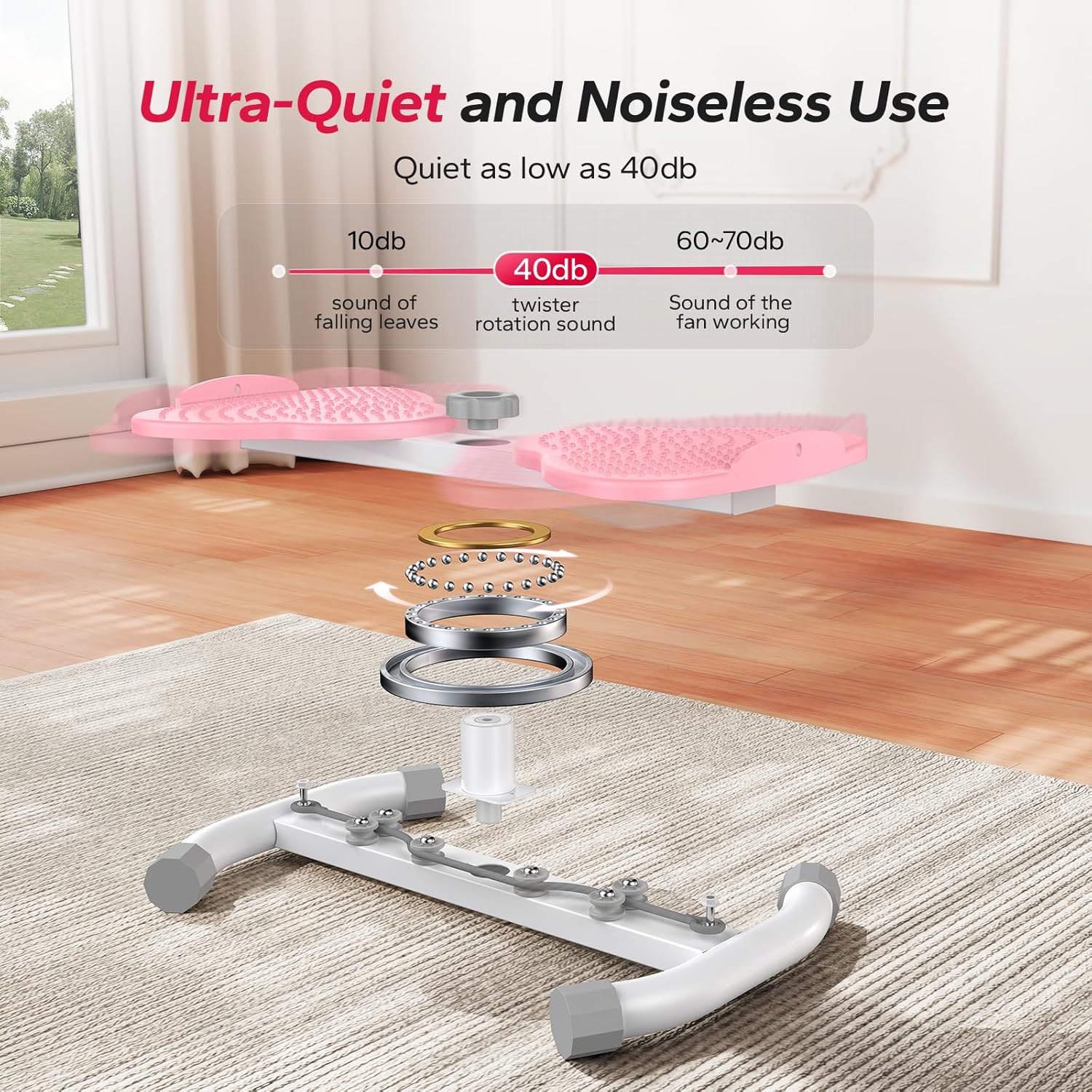 Silent Dual-Pedal Ab Twister Board | Home Fitness Waist Machine 💃✨