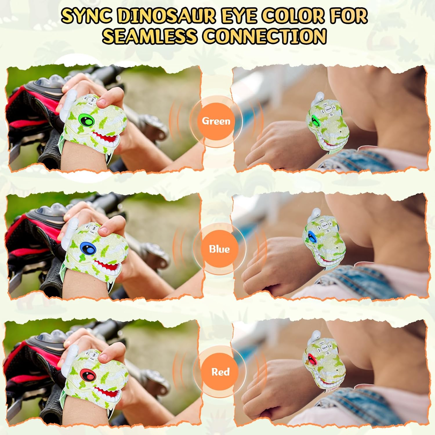 ⏰ LAST DAY 60% OFF 💥 Walkie Talkies for Kids 2 Packs, Kids Toys for Boys Girls Aged 3 to 8 Years Old for Outdoor Adventure, Camping, Halloween, Christmas, Birthday Gifts (Blue, Dinosaur)