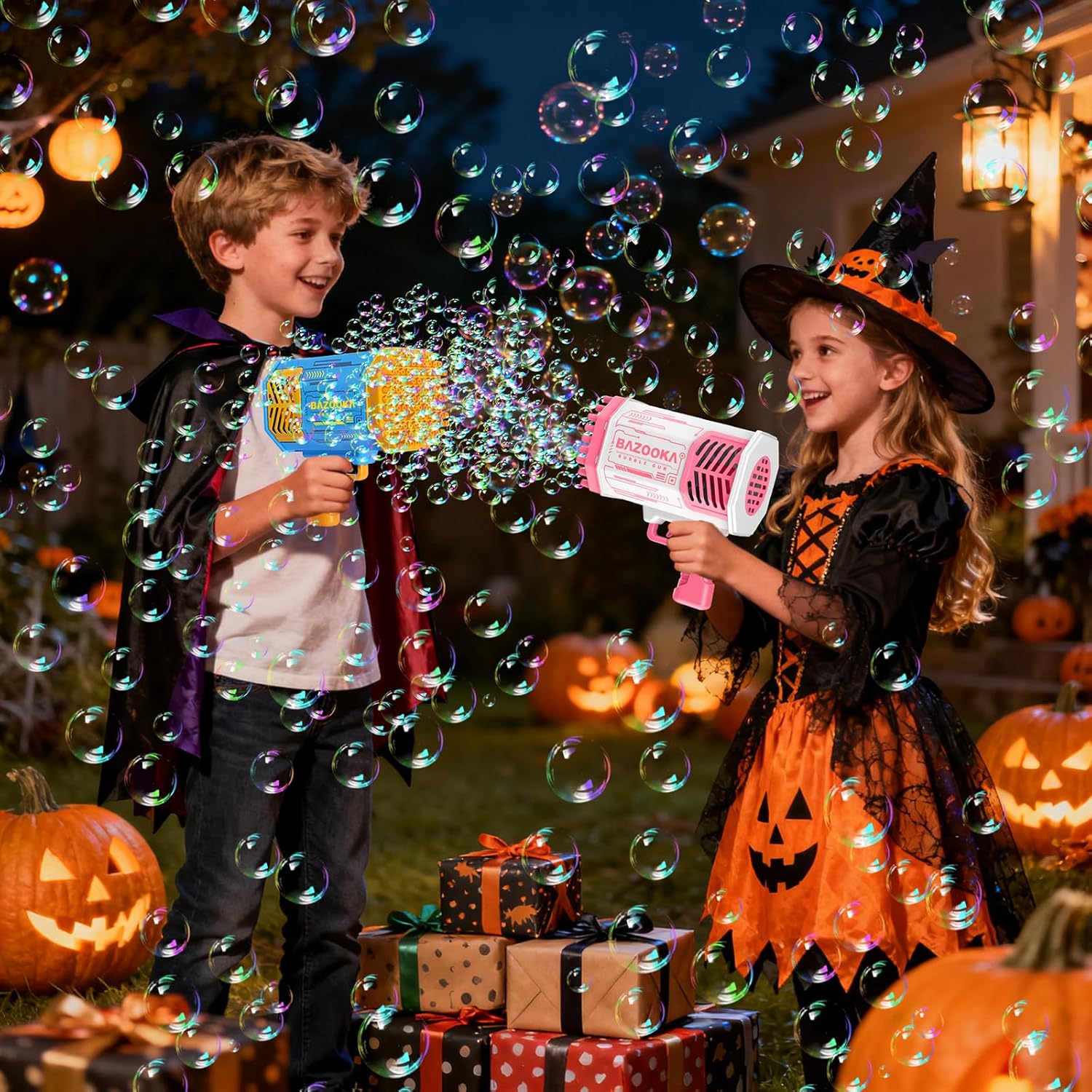 Bubble Gun, 69 Holes Bubble Machine Bubbles Kids Toys 