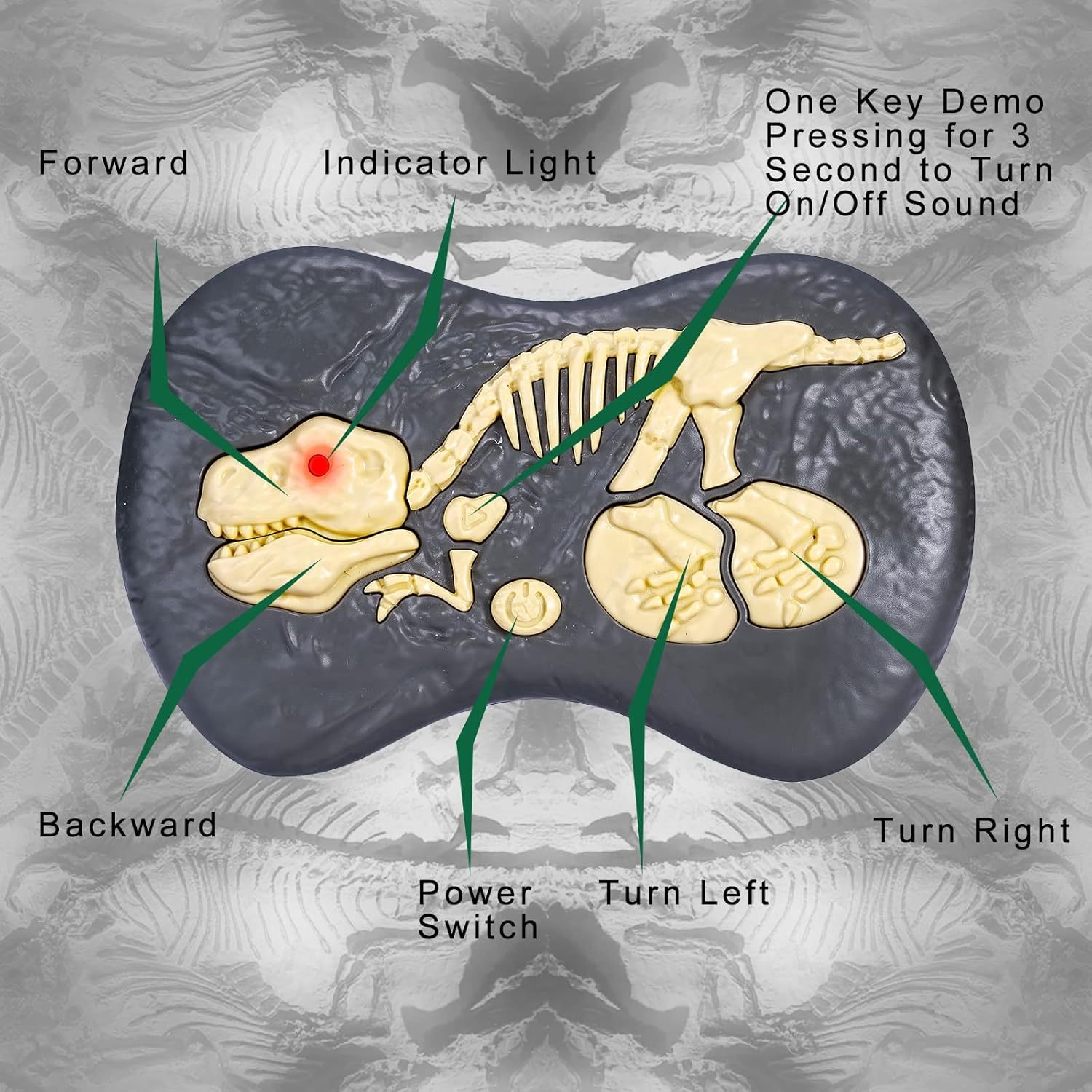 ⏰ LAST DAY 60% OFF 💥 Remote Control Dinosaur Jurassic T Rex Toys for Boys Electronic RC Spray Raptor Walking Roaring Tyrannosaurus Rex Realistic 18.1" Rechargeable Birthday Gift for Kids Girls 3 4 5 6 7