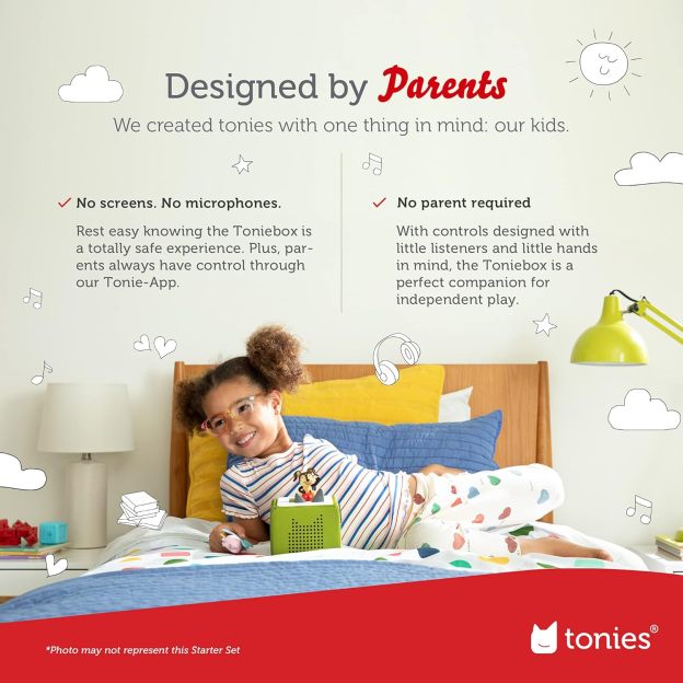 Toniebox 1 Audio Player Starter Set with Playtime Puppy - Listen, Learn, and Play with One Huggable Little Box - Light Blue