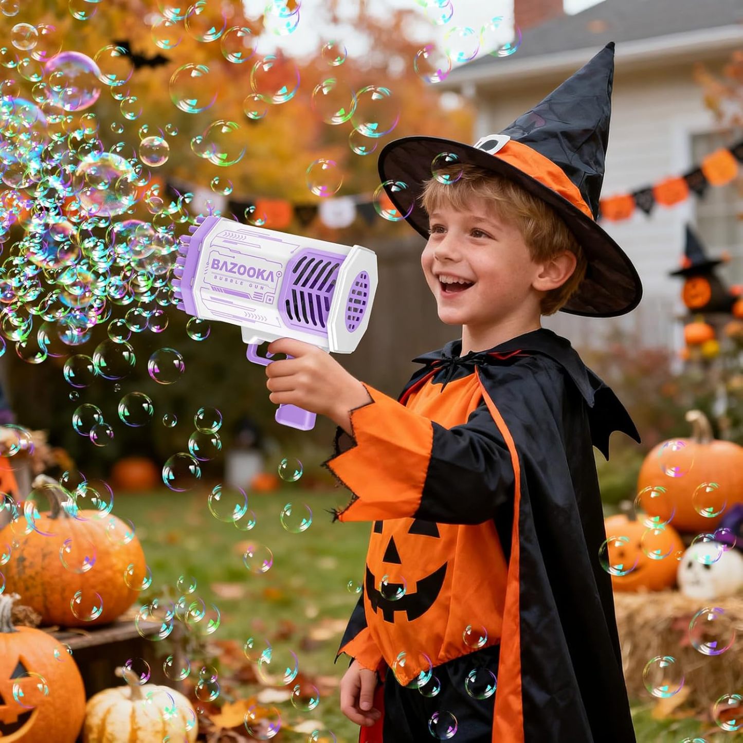Bubble Gun, 69 Holes Bubble Machine Bubbles Kids Toys 