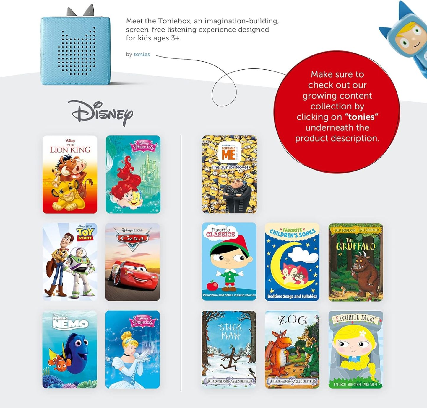 Toniebox 1 Audio Player Starter Set with Playtime Puppy - Listen, Learn, and Play with One Huggable Little Box - Light Blue