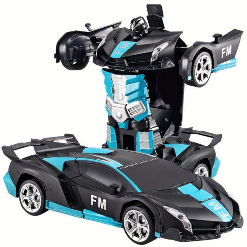 Transforming Easter Remote Control Car for Boys Ages 3-15, 2.4Ghz Remote Control, 1:18 Scale Robot Transformation, 360° Rotation, Rechargeable Battery Included, High-Quality ABS Plastic Gift Set, Black Friday, Christmas