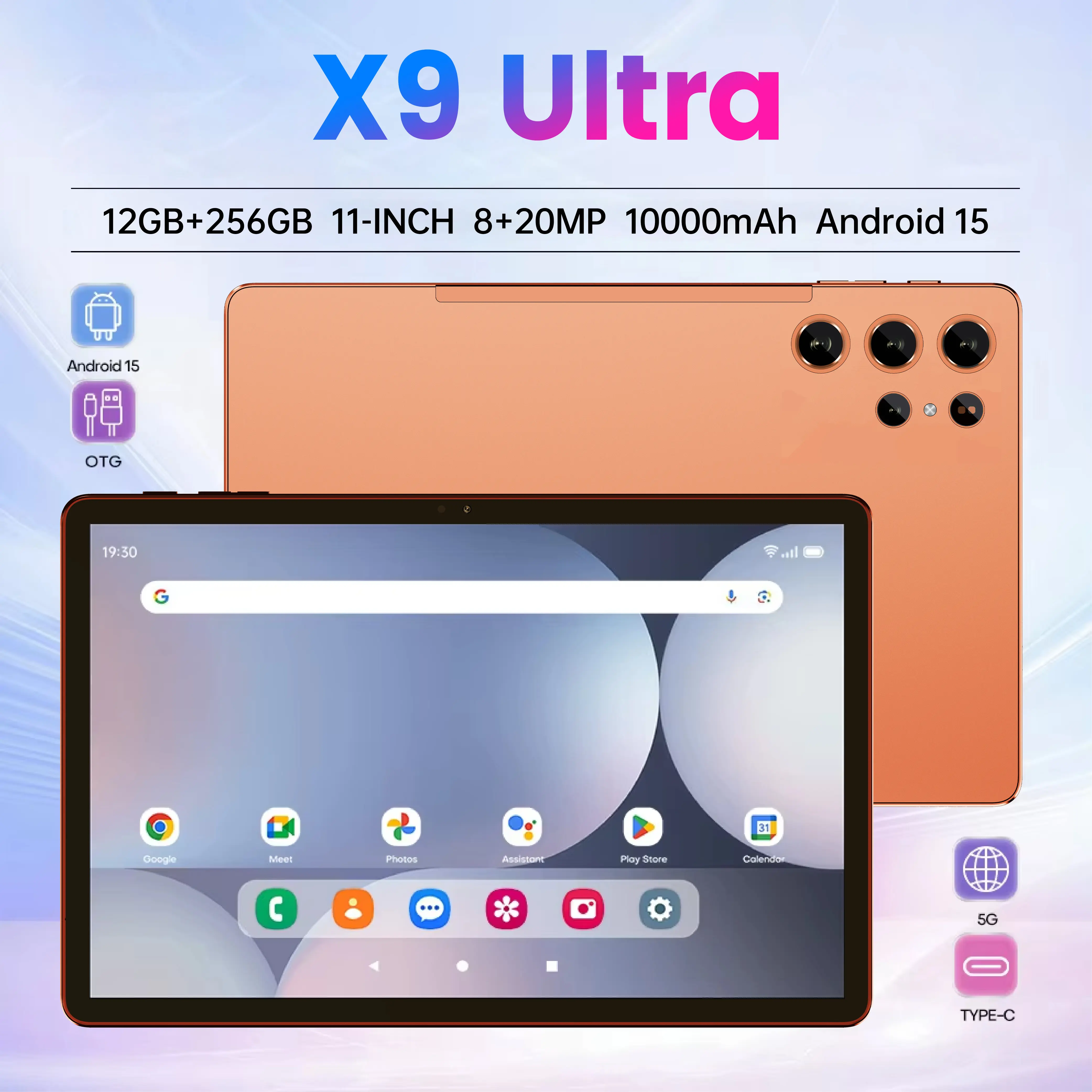 W&O 2026 Android 15 Tablet with 11-inch HD Screen and 12GB RAM