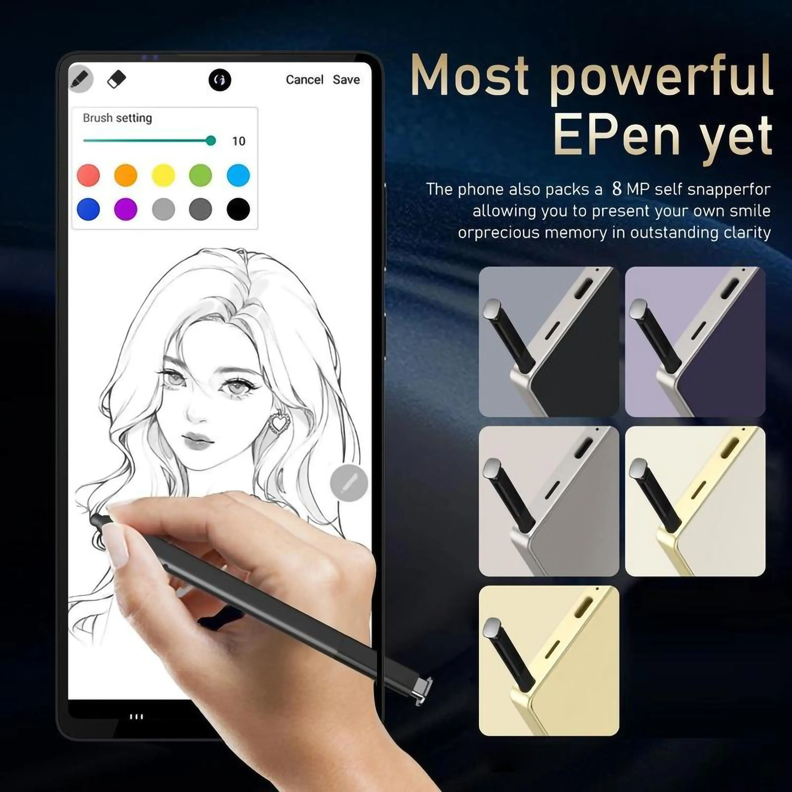 Unlock edition Android smartphone, equipped with a stylus, 6.8-inch screen, dual SIM dual standby, 5+16MP high-definition pixels, eight-core processor, 4RAM + 32GB, and can additionally expand to 128GB storage space.