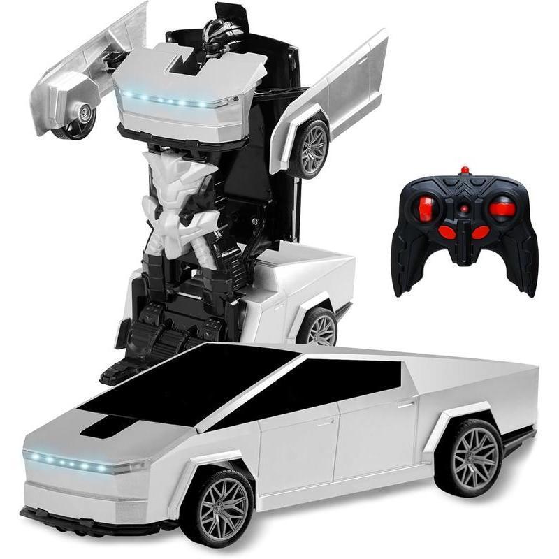 Transforming Easter Remote Control Car for Boys Ages 3-15, 2.4Ghz Remote Control, 1:18 Scale Robot Transformation, 360° Rotation, Rechargeable Battery Included, High-Quality ABS Plastic Gift Set, Black Friday, Christmas