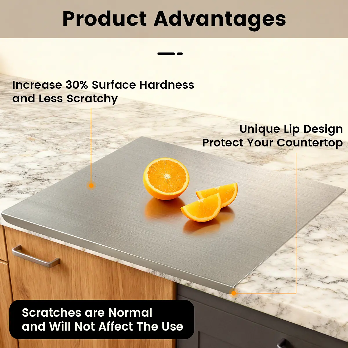 Stainless Steel Chopping Board, Non-slip Kitchen Chopping Board, Kitchen Cutting Board, Kitchen Accessories, Household Kitchen Gadgets