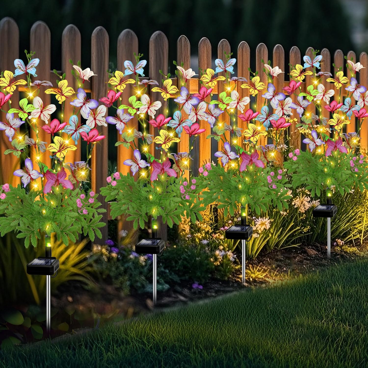Solar Sunflower Garden Lights (2-Pack) | Waterproof Outdoor Decor 🌻✨