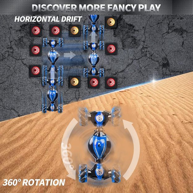 Remote Control Car for Boys 8-12, Fast RC Car with 360° Rotations & Drifting, All-Terrain 4WD Off-Road remote car, Indoor & Outdoor, Best Gift for Boys & Girls (Birthday, Christmas, Holidays)