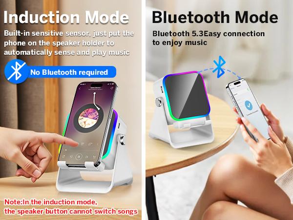 Phone on induction stand