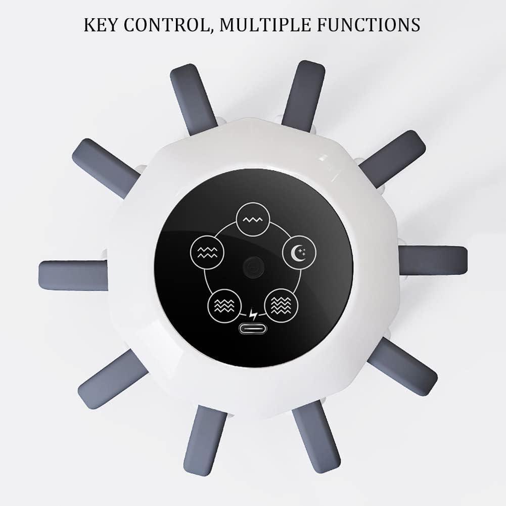 Automatic Scalp Massager Octopus Head Massager with 14 Vibrating Contacts, 5 Modes, Smart Timing, Electric Head Massager for Scalp Stress Relaxation, Relieve Headaches (Grey)