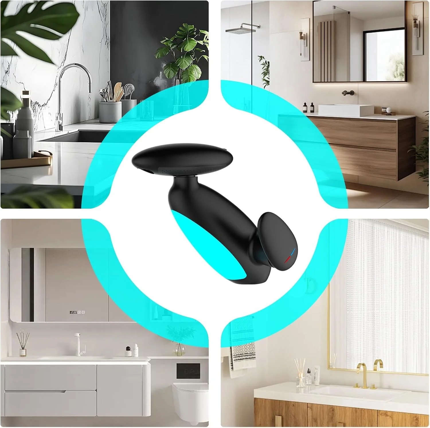 Bathroom Tap, Basin Tap | 360° Rotation with 4 Spray Modes for Bathtub, Kitchen, Laundry and Renovations Basin Tap Bathroom 360 Degree Rotation Drain Sprayer Kitchen