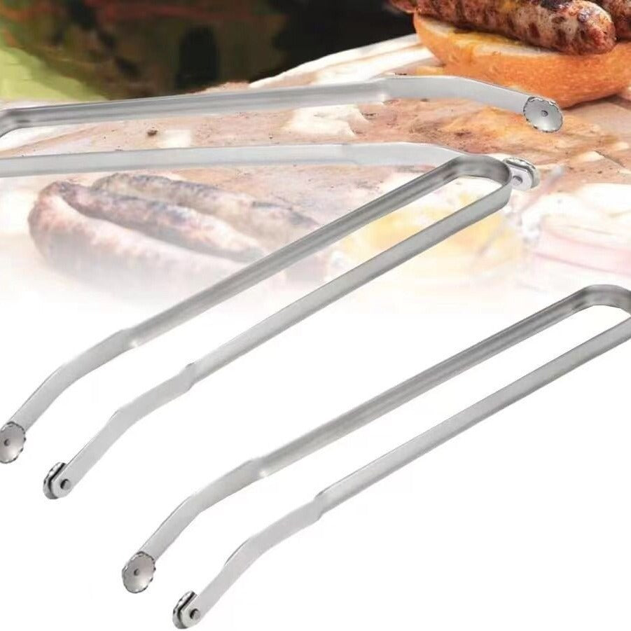hot-selling stainless steel barbecue clip barbecue clip multi-functional extended anti-scalding barbecue tool bread food clip