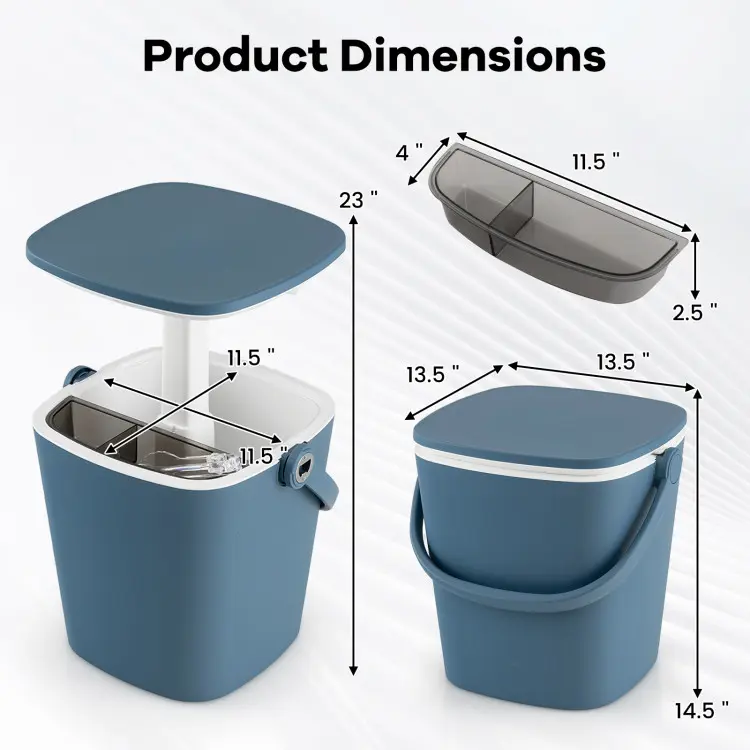 3-in-1 Rattan Cool Bar Table | Adjustable Outdoor Ice Bucket & Side Table 🥂☀️