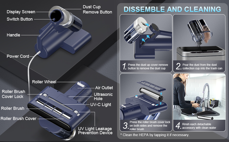 High-Efficiency Mattress Vacuum Cleaner