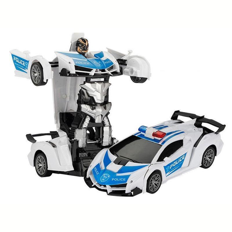 Transforming Easter Remote Control Car for Boys Ages 3-15, 2.4Ghz Remote Control, 1:18 Scale Robot Transformation, 360° Rotation, Rechargeable Battery Included, High-Quality ABS Plastic Gift Set, Black Friday, Christmas