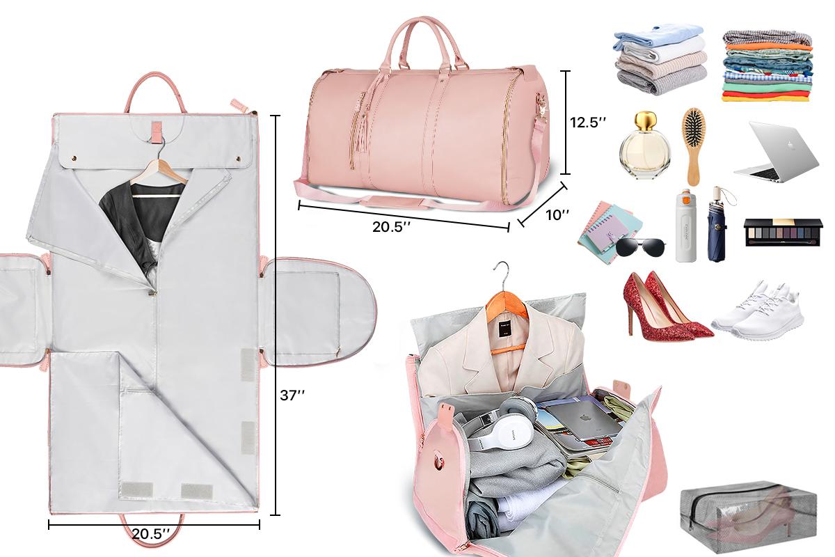 Lefame Travel Duffle Bag with Garment & Shoe Compartment, Waterproof & Breathable, TSA-Approved, 57L Capacity, Ideal for Weekender, Gym, Hospital, Holiday Travel Space Saving Bag Removable Bags hospital bag for mom, #SummerVibes